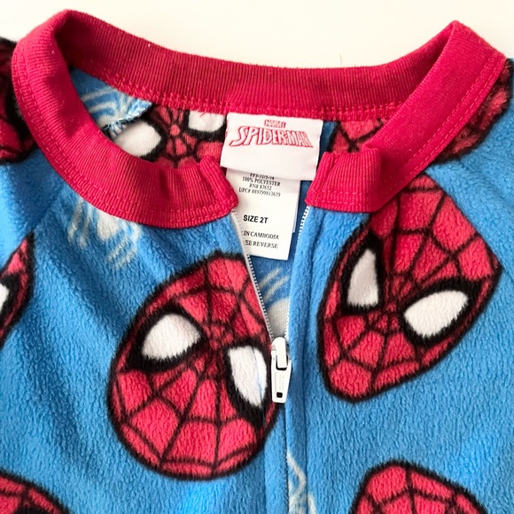 Marvel Spider-Man Toddler Footed Pajamas Size 2T - Picture 2 of 3